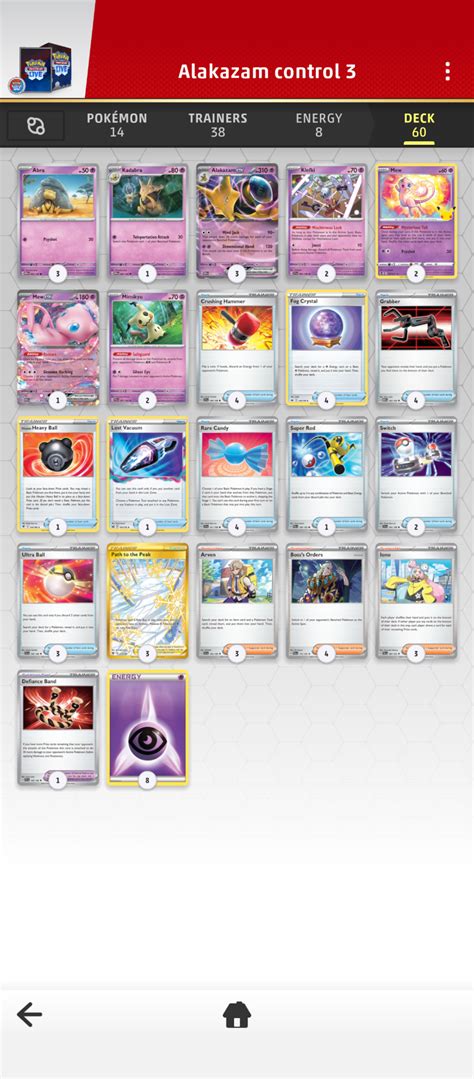 alakazam ex deck|Show me your Alakazam ex list! : r/PTCGL .